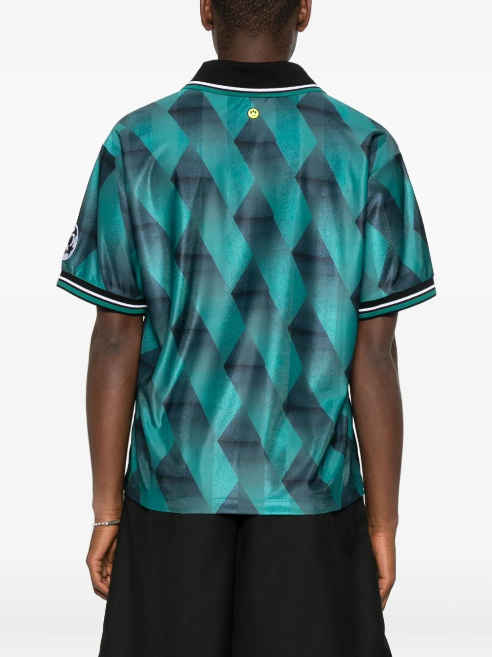 BARROW Poloshirt met print Groen