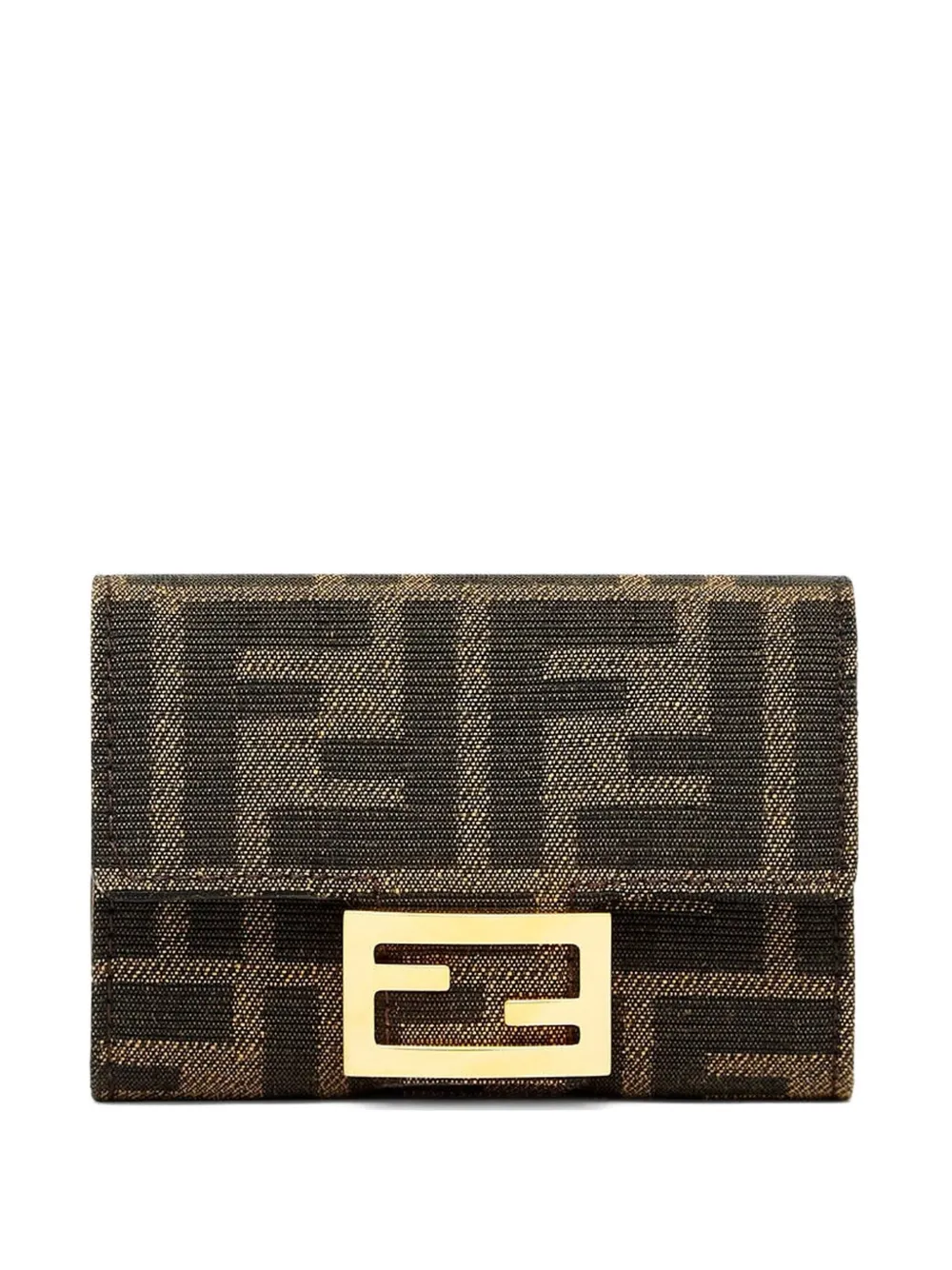 FENDI Portafoglio con monogramma jacquard - Marrone