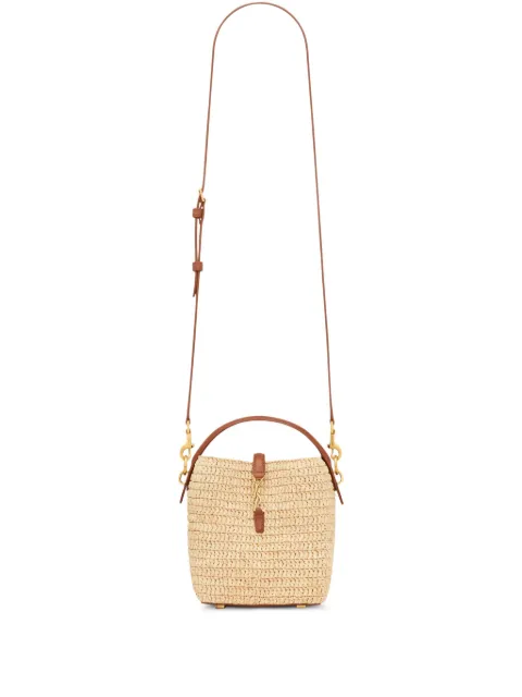 Saint Laurent mini LE 37 raffia bucket bag