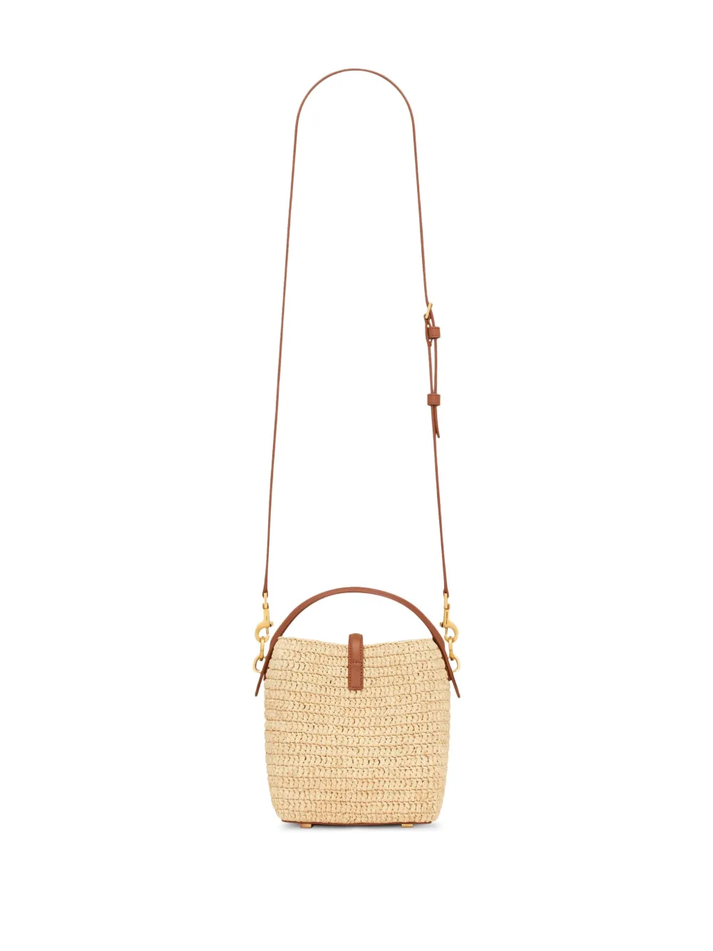 Saint Laurent mini LE 37 raffia bucket bag | Image 2