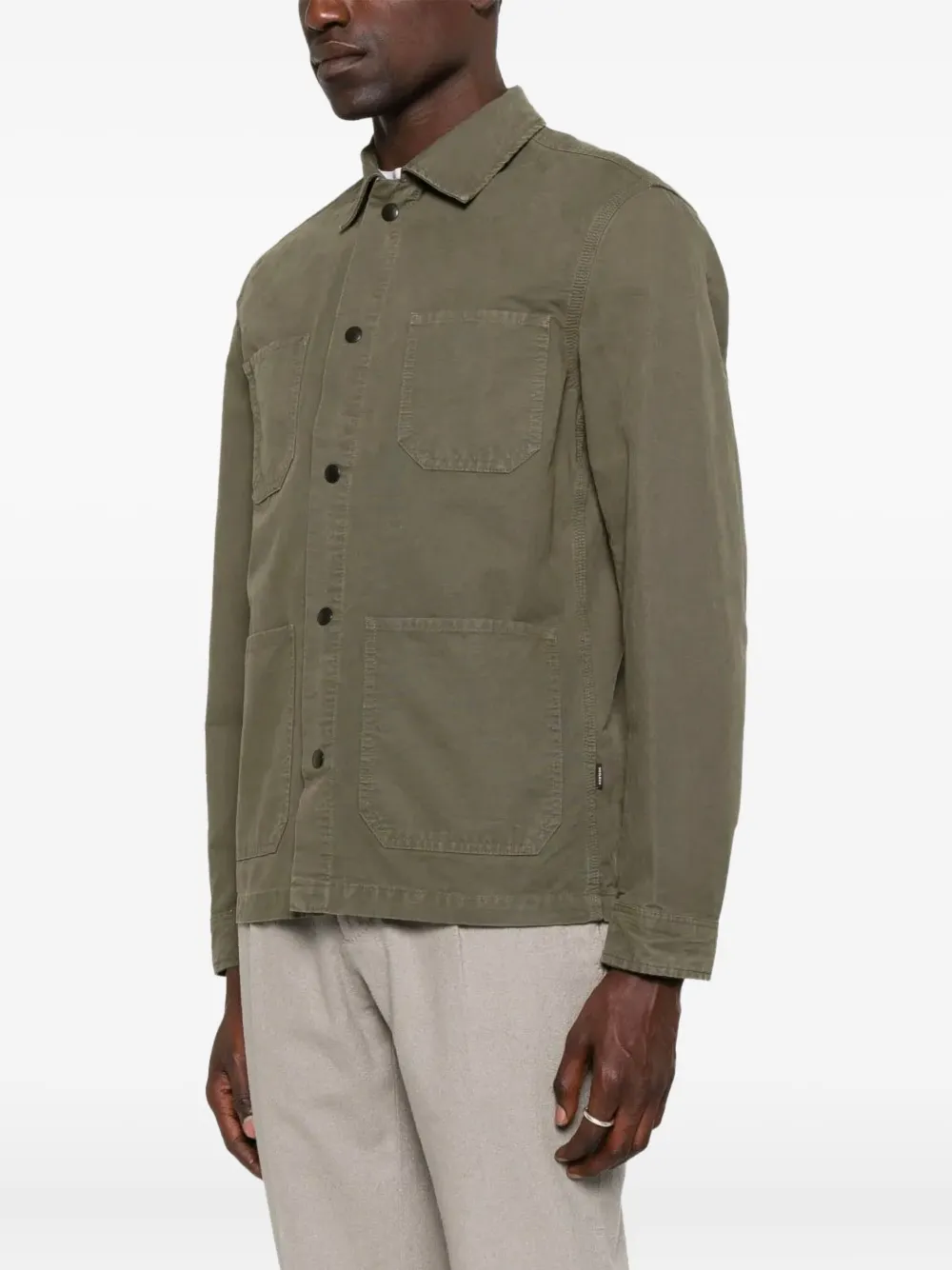 Woolrich Button-closure Pocket Shirt Jacket In Green