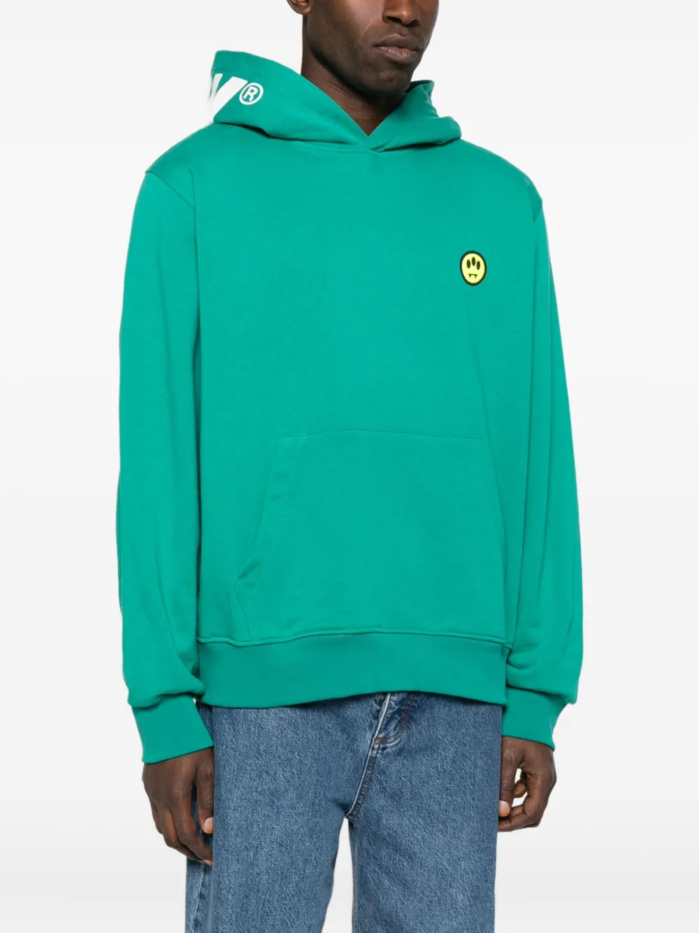 Barrow Logo Hooded Sweatshirt In Green