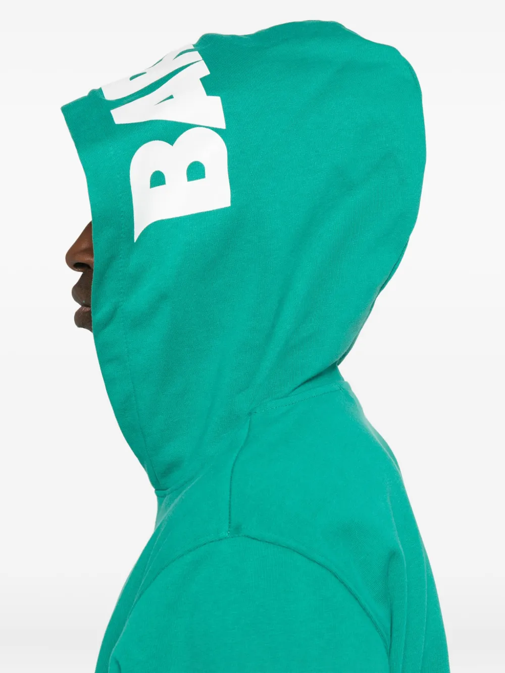 Barrow Logo Hooded Sweatshirt In Green