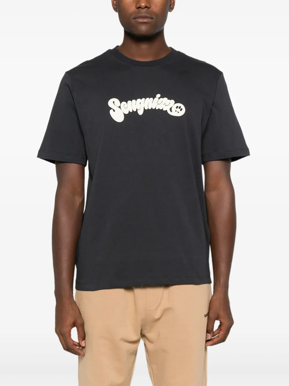 BARROW T-shirt met grafische print Zwart