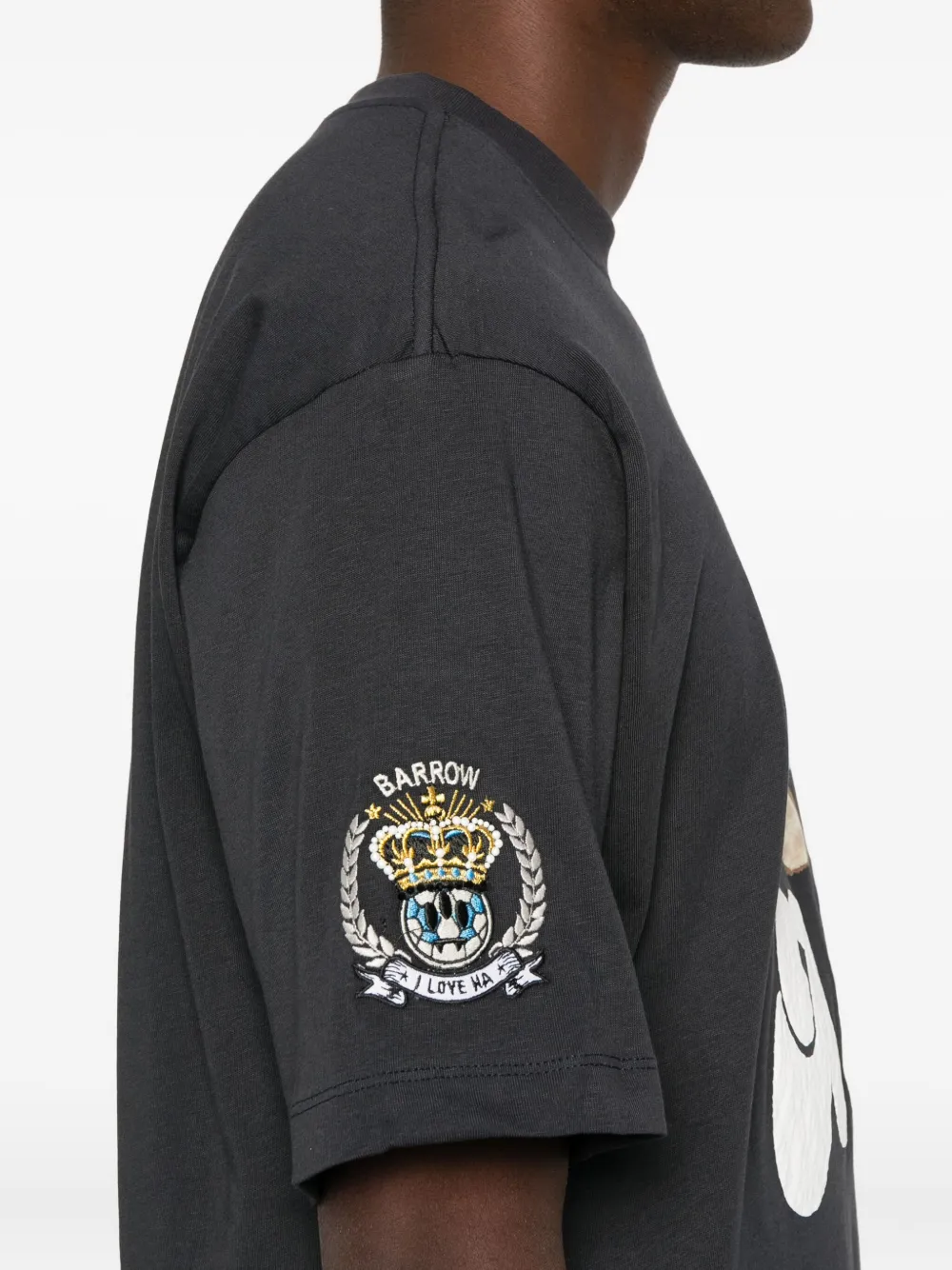 BARROW T-shirt met print Zwart