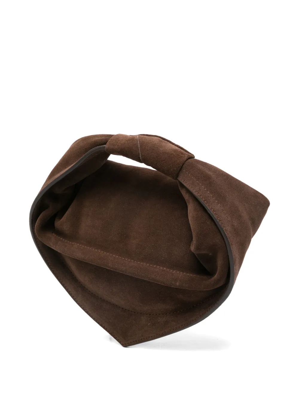 Federico Cina Suede Mini Bag Shoulder Strap In Brown