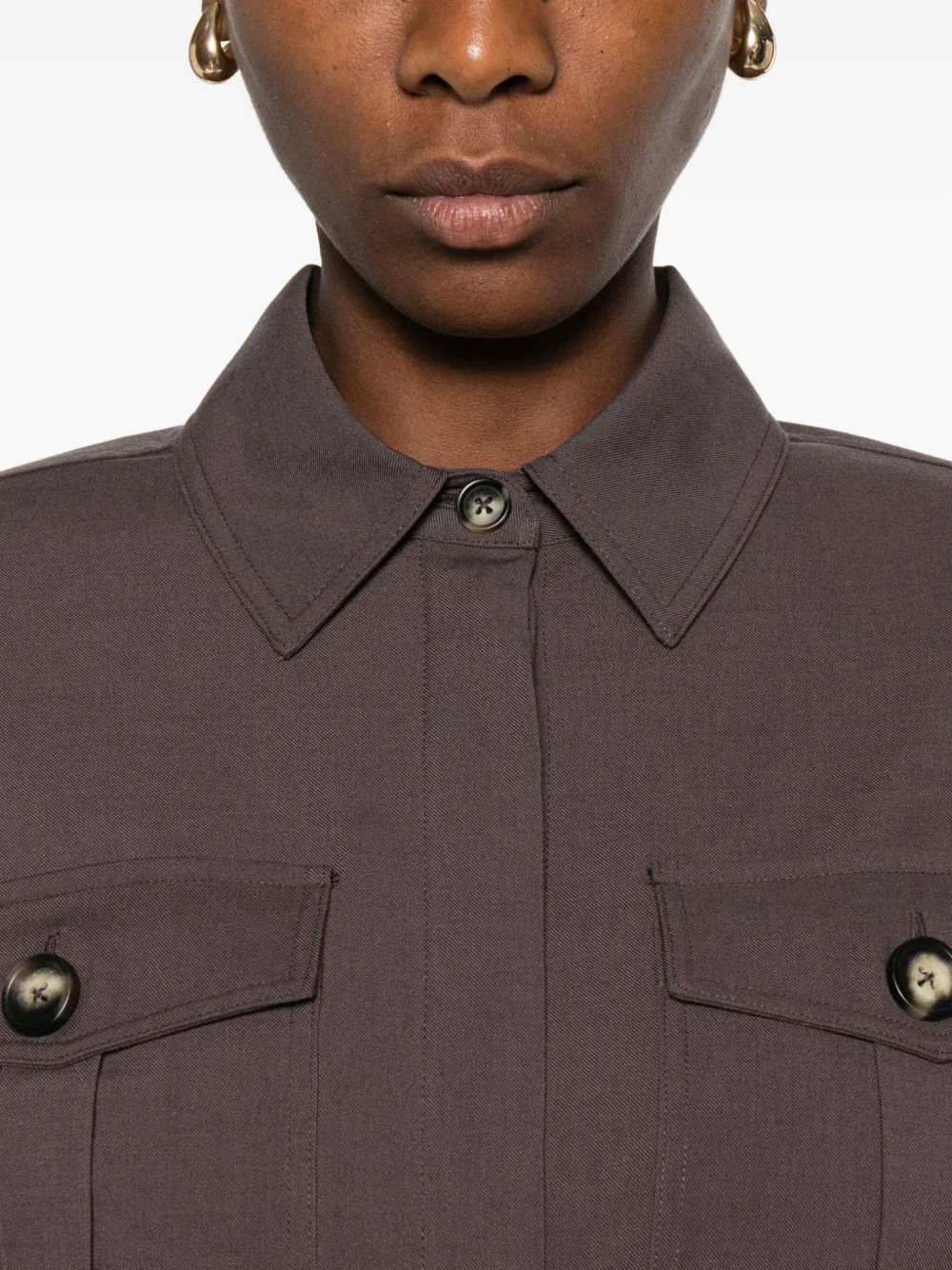 Self-Portrait Jumpsuit met ceintuur Bruin