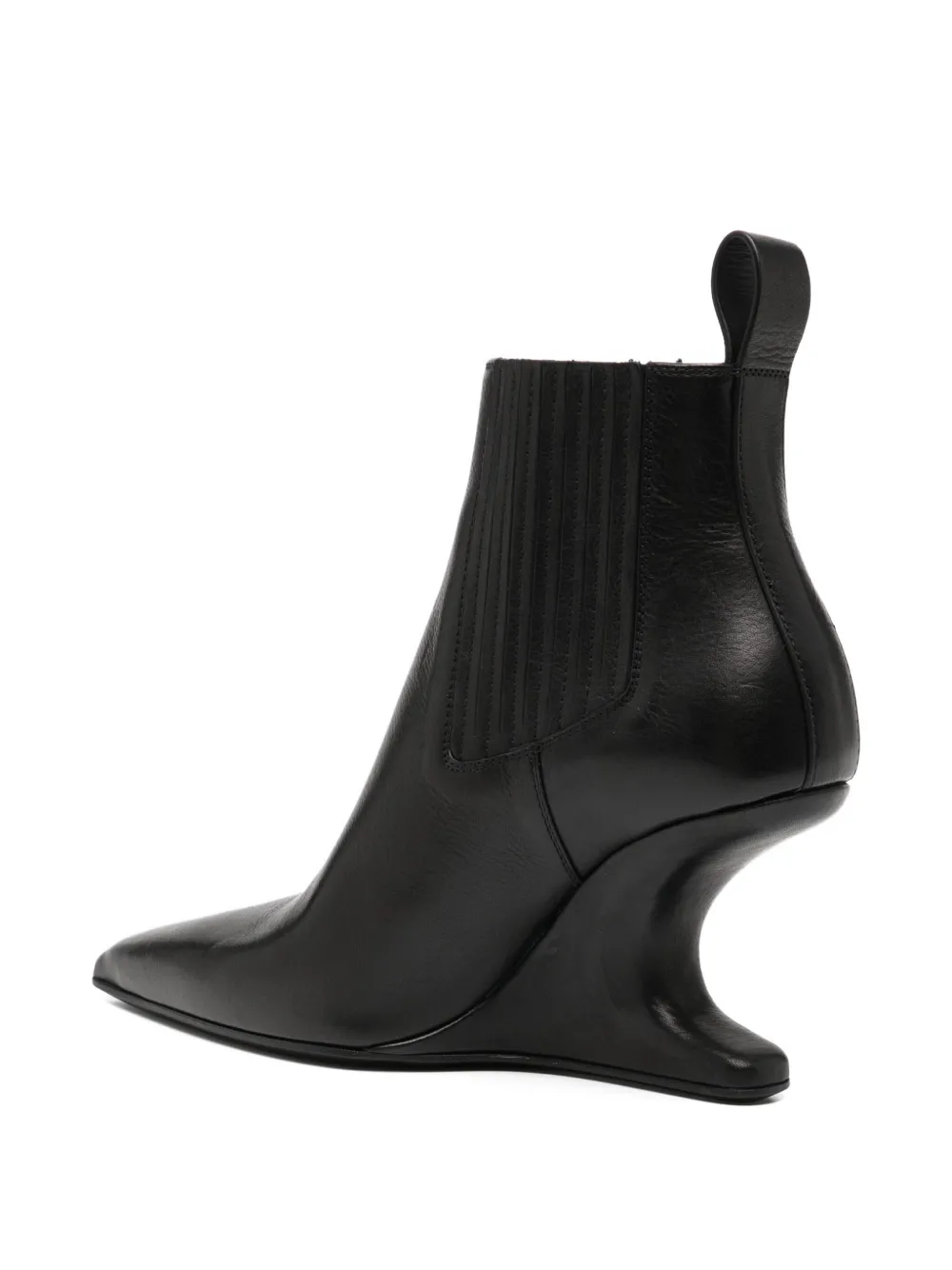 Rick Owens 80mm Sharp Ankle Boots In Black