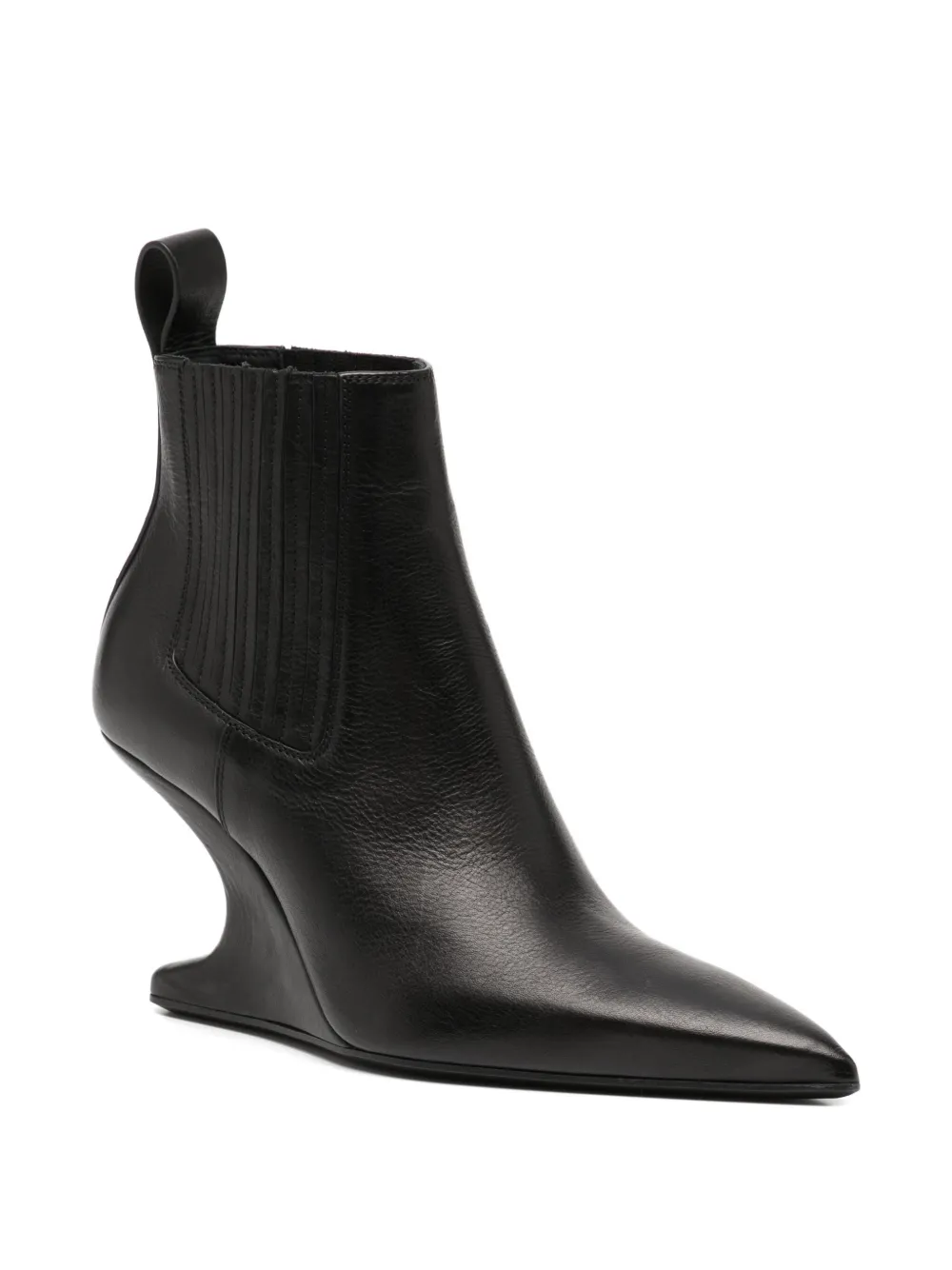 Rick Owens 80mm Sharp Ankle Boots In Black