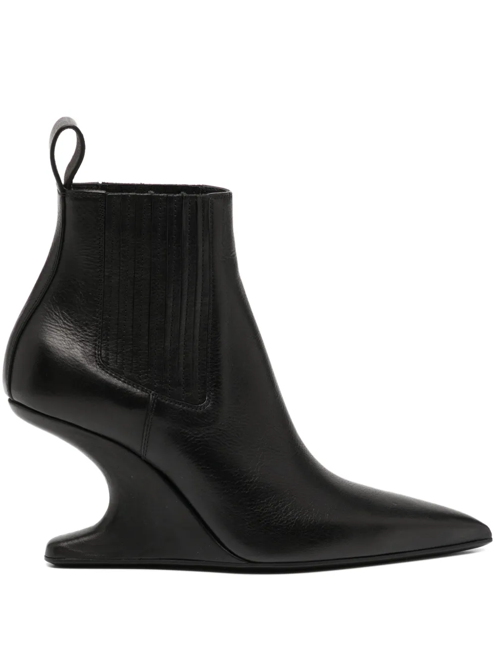 Rick Owens 80mm Sharp Ankle Boots In Black