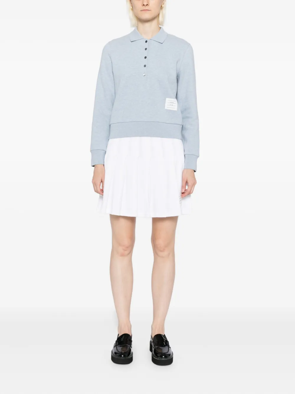 Thom Browne Katoenen poloshirt met logopatch - Blauw