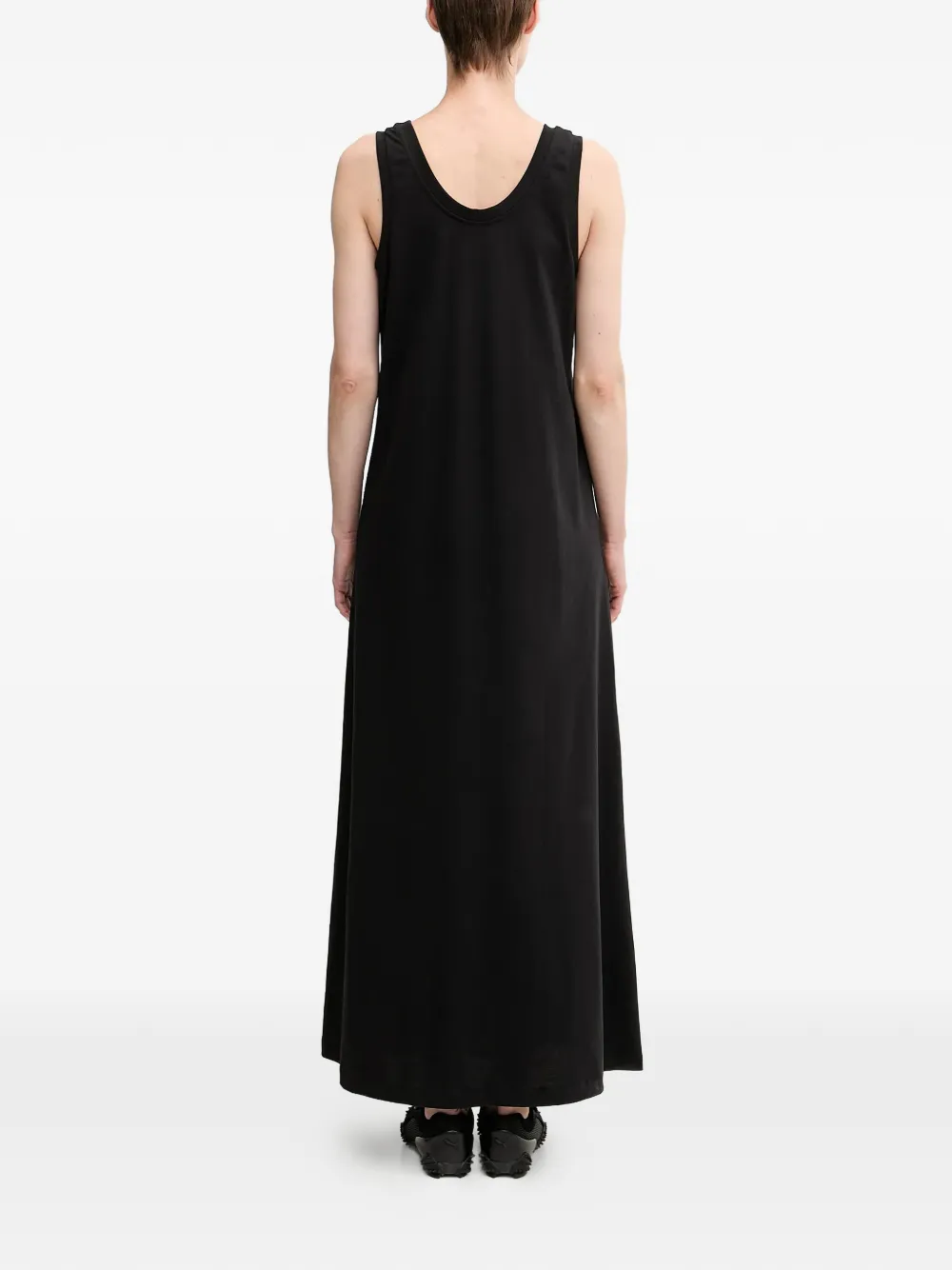 Pangaia Maxi-jurk met U-hals Zwart