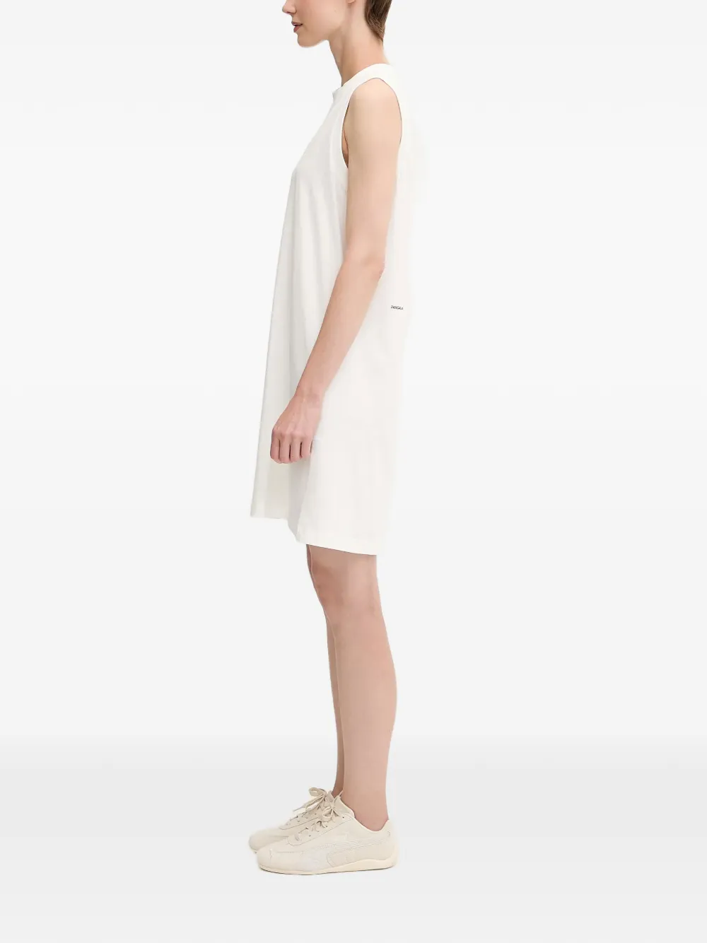 Pangaia Mini-jurk met letterprint - Wit