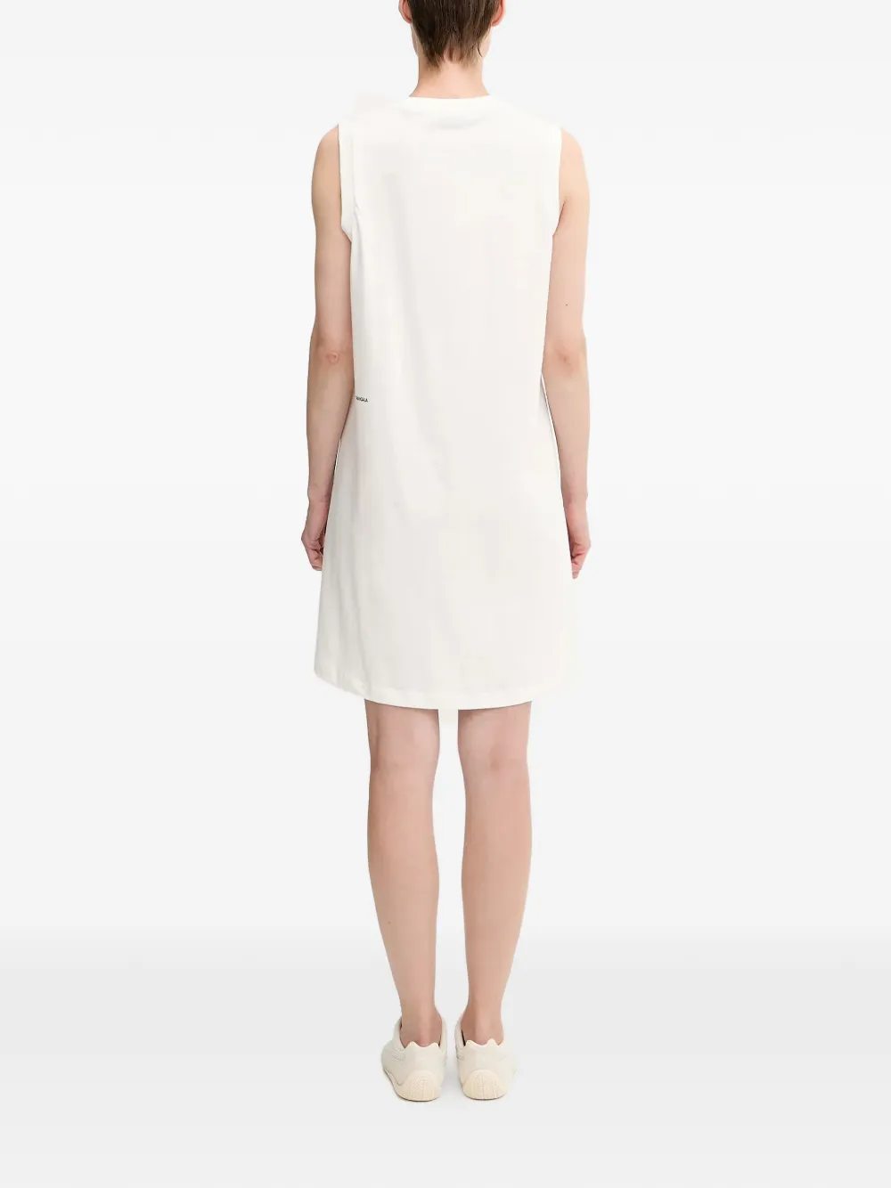 Pangaia Mini-jurk met letterprint Wit