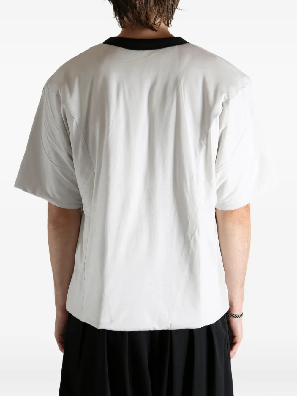 Y-3 White Padded 3 Stripes T-shirt In White