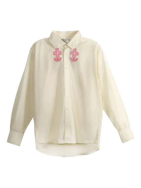 ELISE Joan floral-embroidered shirt