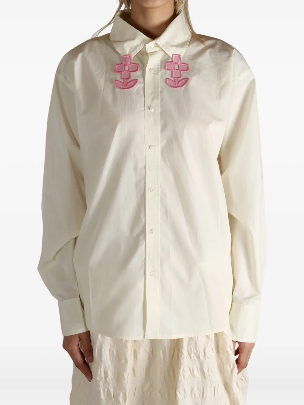 ELISE Joan floral-embroidered shirt | Women | Image 2