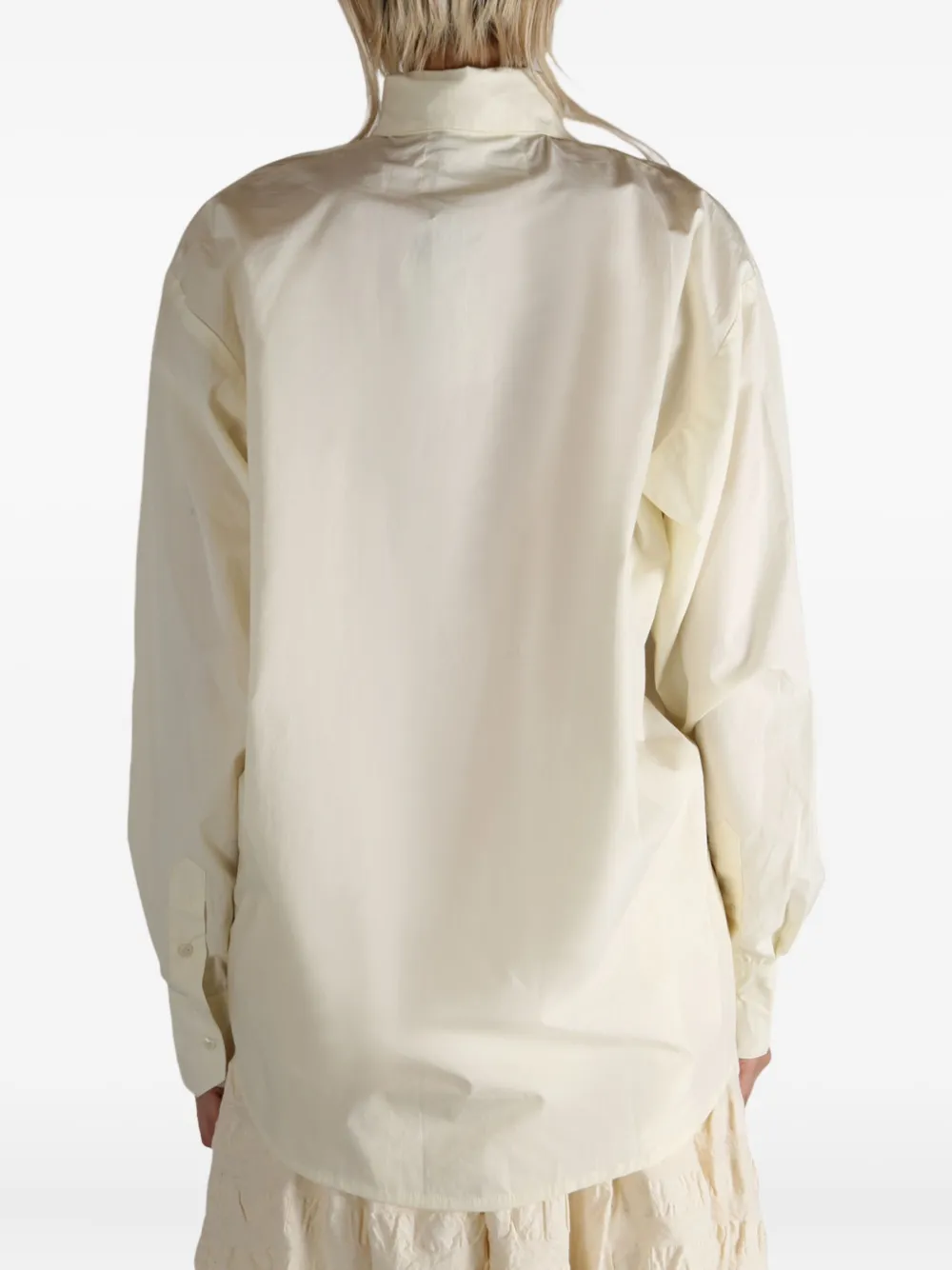 Elise Joan Floral-embroidered Shirt In Neutral