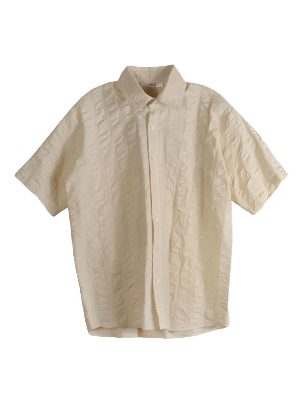 ELISE Joan crinkled cotton shirt | Neutrals | Image 1
