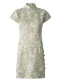 Shanghai Tang floral-print mini dress - Green