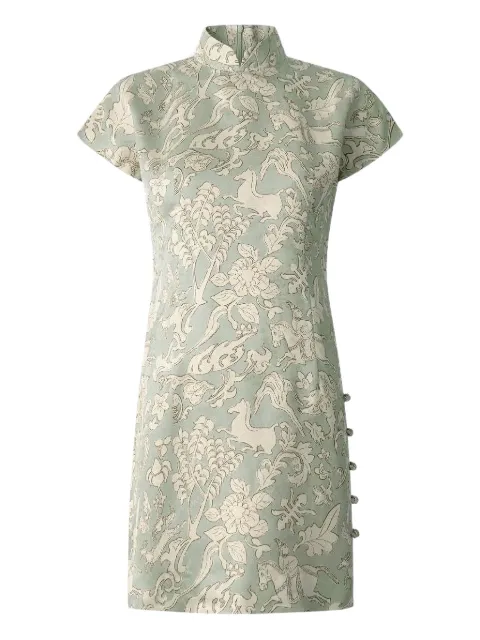 Shanghai Tang floral-print mini dress