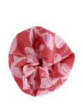 ELISE heart-print scrunchie - Red