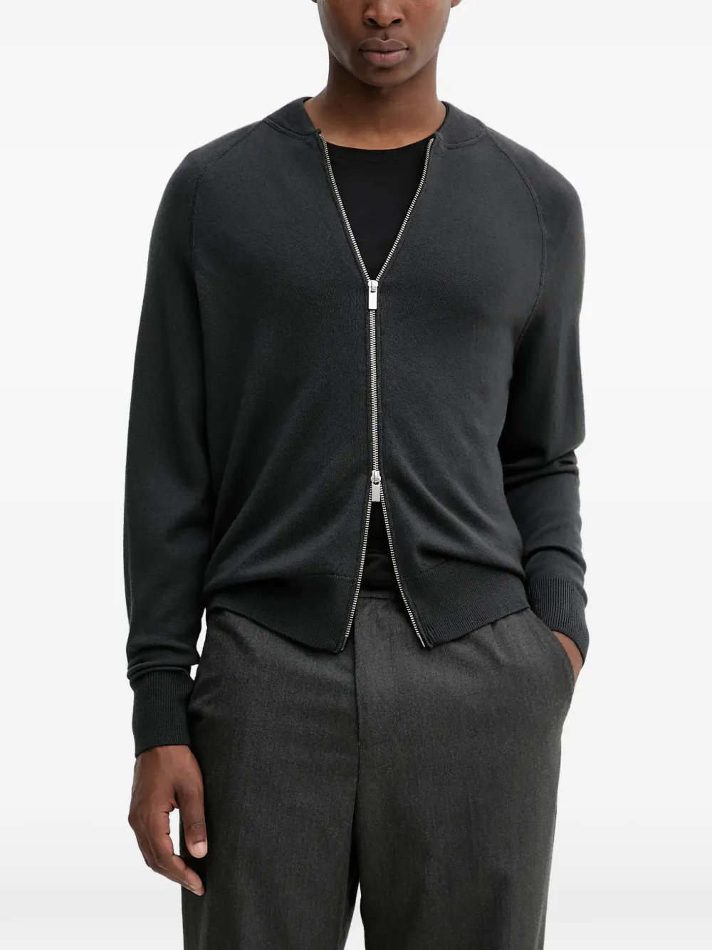 Barena zip-up cardigan - Grigio