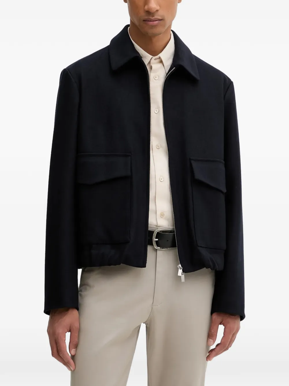 Barena Flap-pocket Zip-up Jacket - Blue 