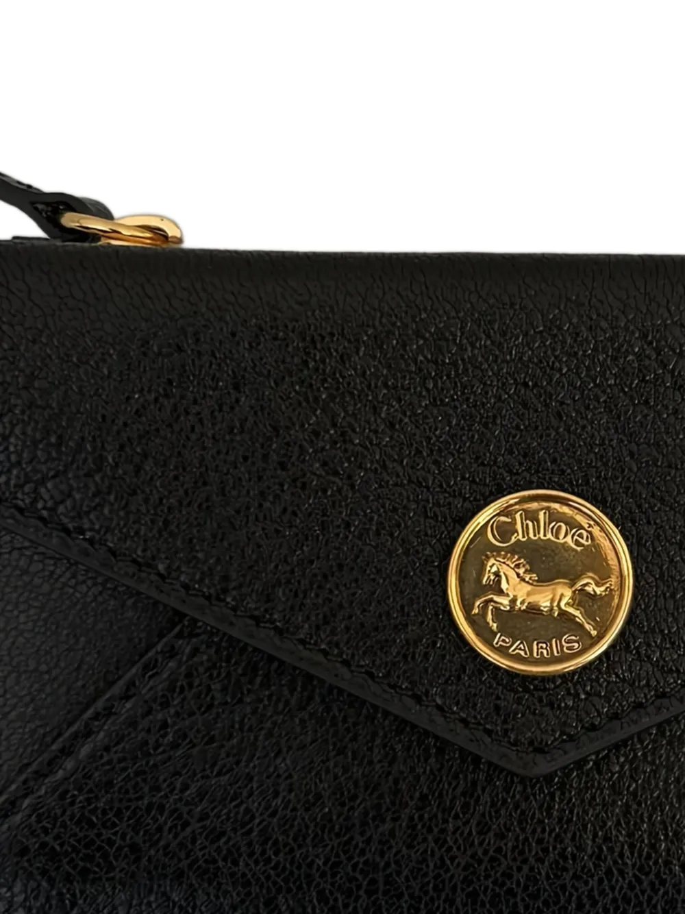 Chloé Envelope kleine portemonnee met rits - Zwart