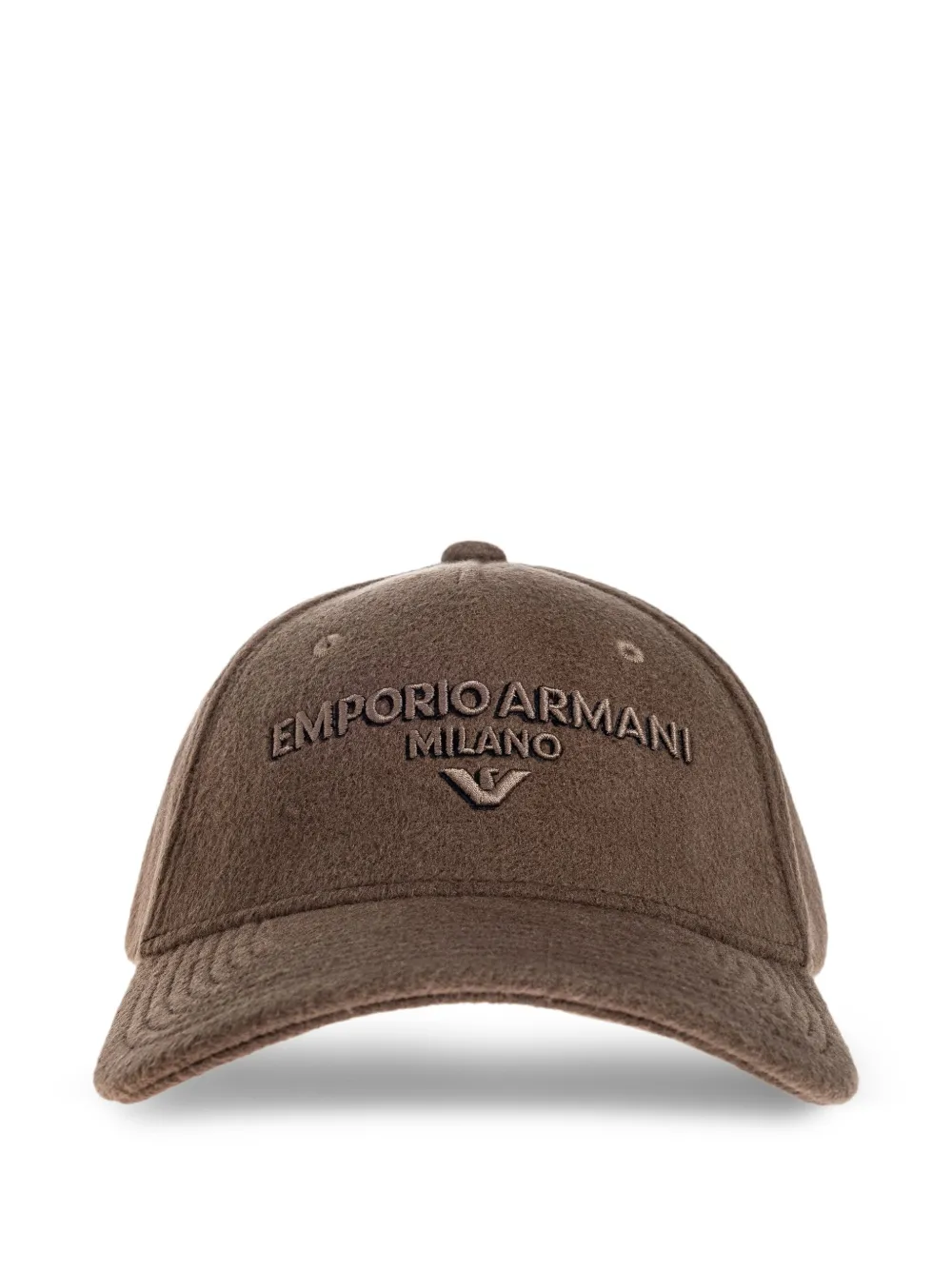 Emporio Armani embroidered logo baseball cap | Brown | Image 1