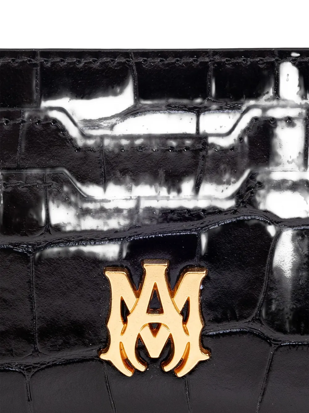 Amiri Logo-plauqe Leather Wallet In Black