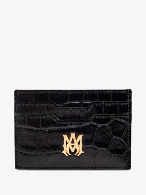 AMIRI croc-embossed card holder