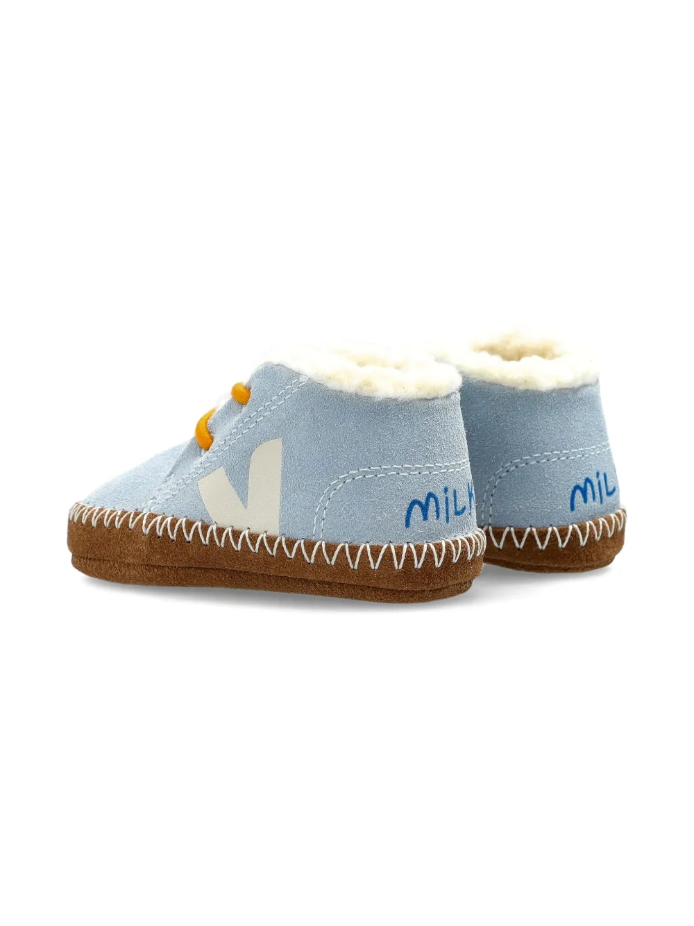 VEJA Kids suede V-logo sneakers Blue