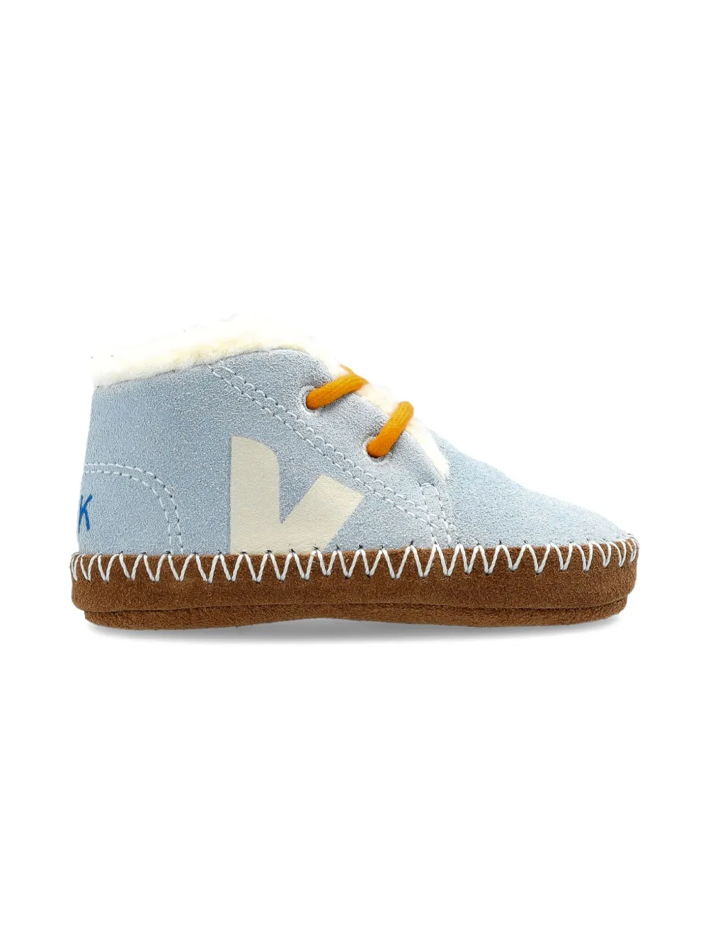 VEJA Kids suede V-logo sneakers - Blauw