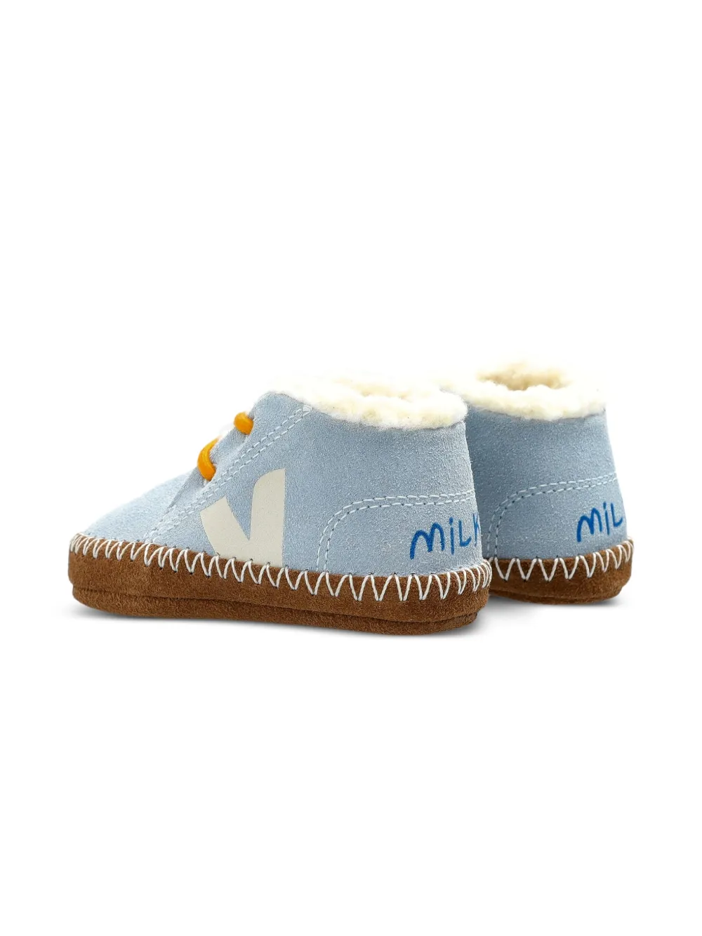 VEJA Kids Suède sneakers met V-logo Blauw