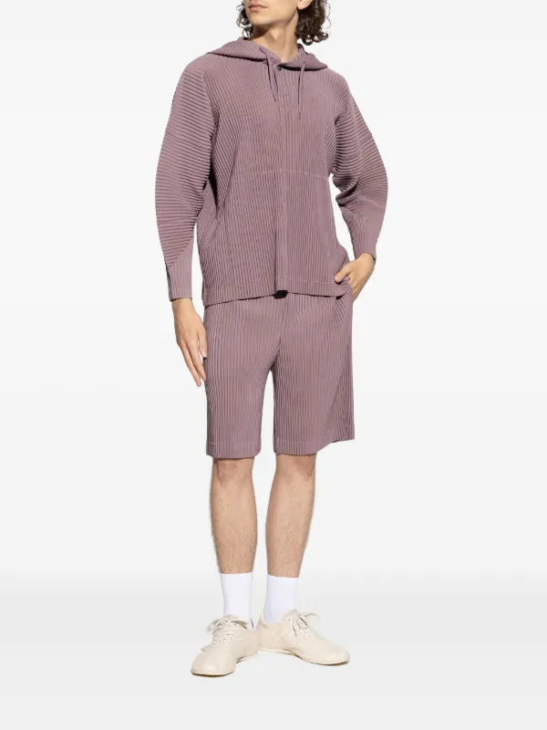 Homme Plissé Issey Miyake Pleated Shorts | Purple | FARFETCH UK