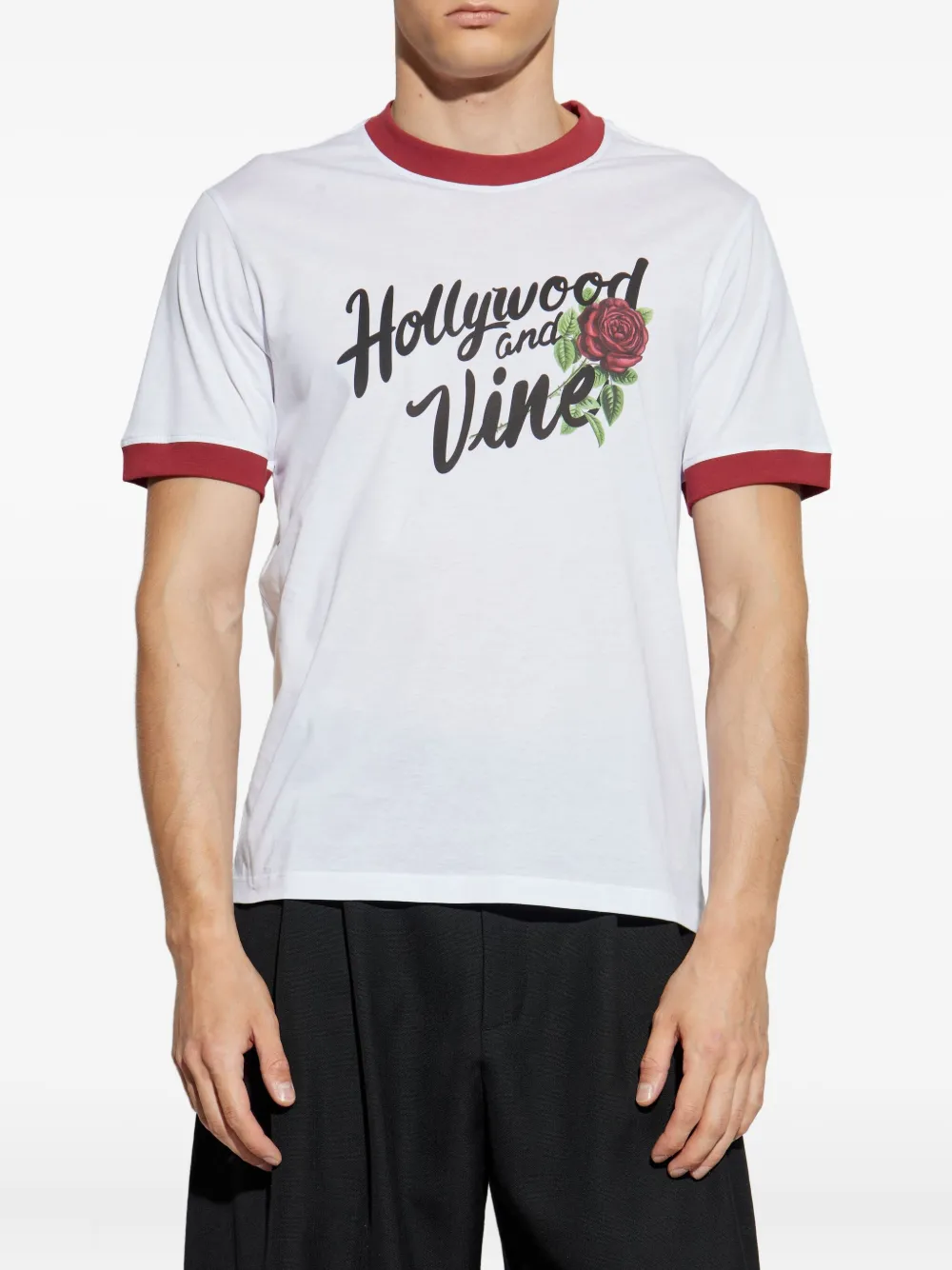 AMIRI Rose Ringer T-shirt Wit