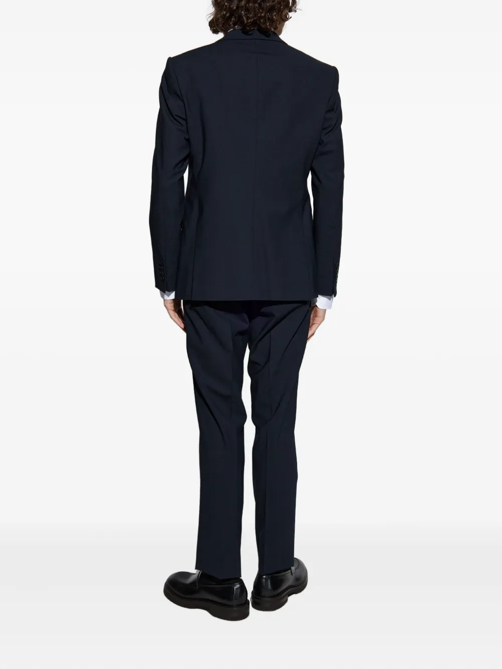 Emporio Armani Single-breasted Wool Suit In Blue