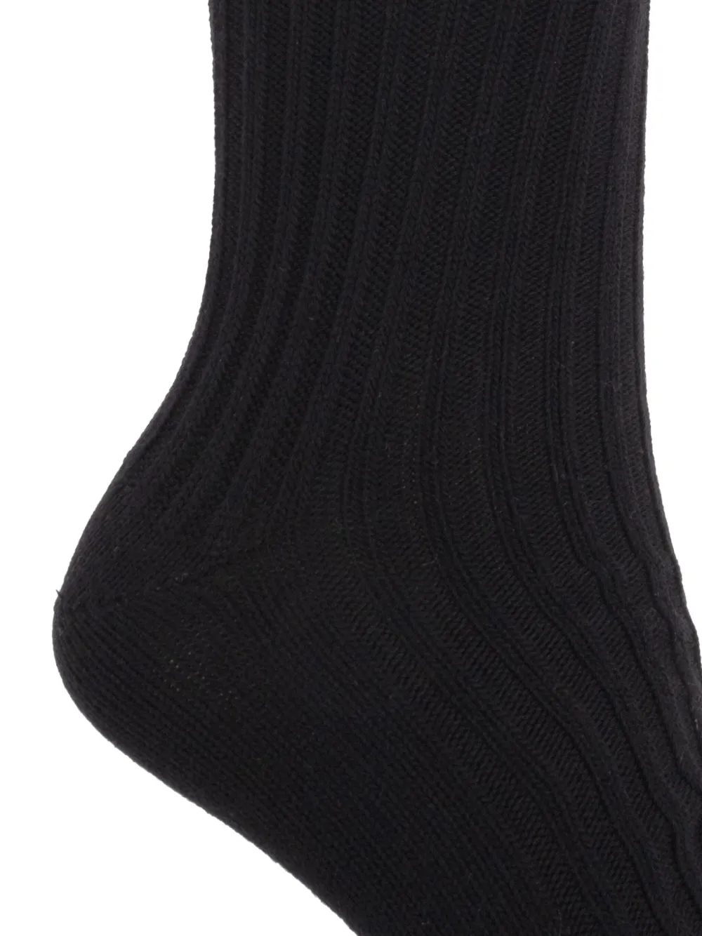 Ami Alexandre Mattiussi Ribbed Logo Socks (pack Of Three) In Black