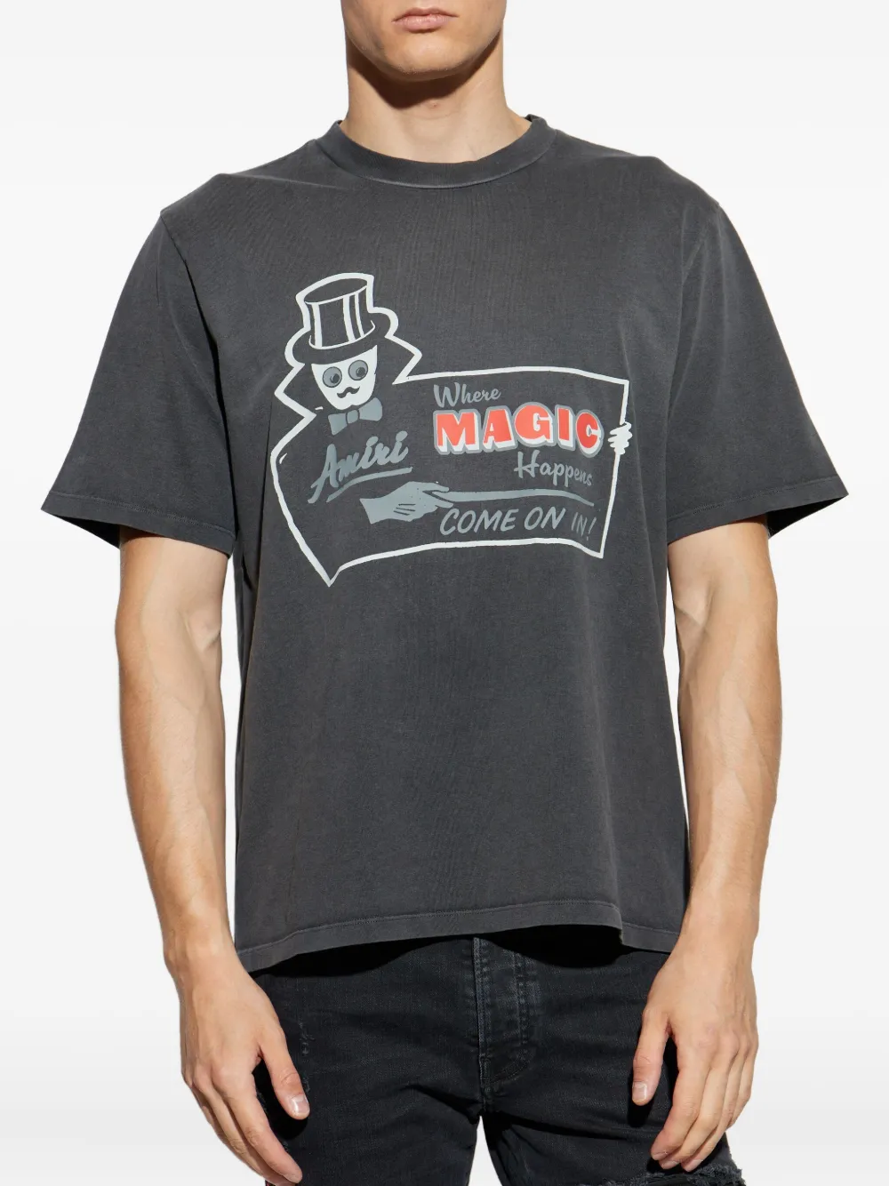 AMIRI T-shirt met print Zwart