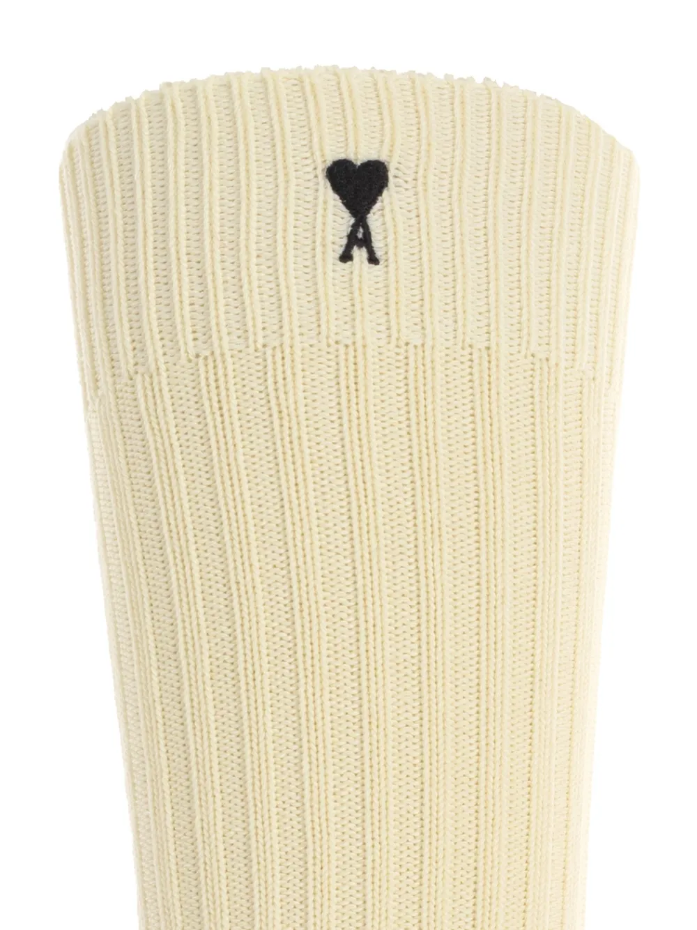 Ami Alexandre Mattiussi Ribbed Logo Socks (pack Of Three) In Neutral