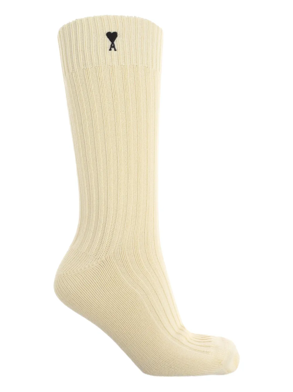 Ami Alexandre Mattiussi Ribbed Logo Socks (pack Of Three) In Neutral