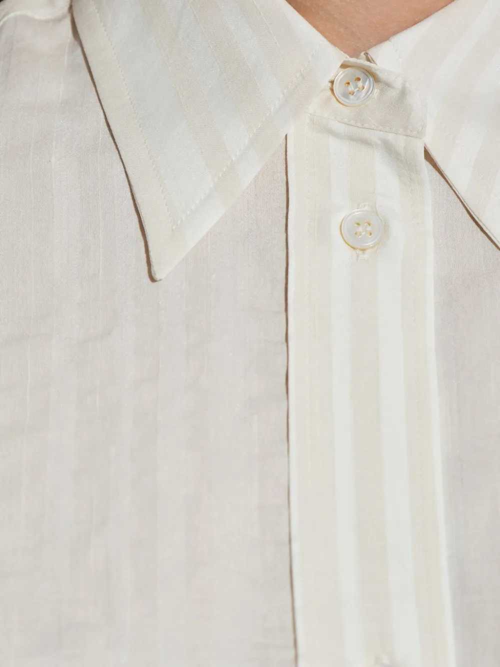 Studio Nicholson Rouen gestreepte vlouse Wit