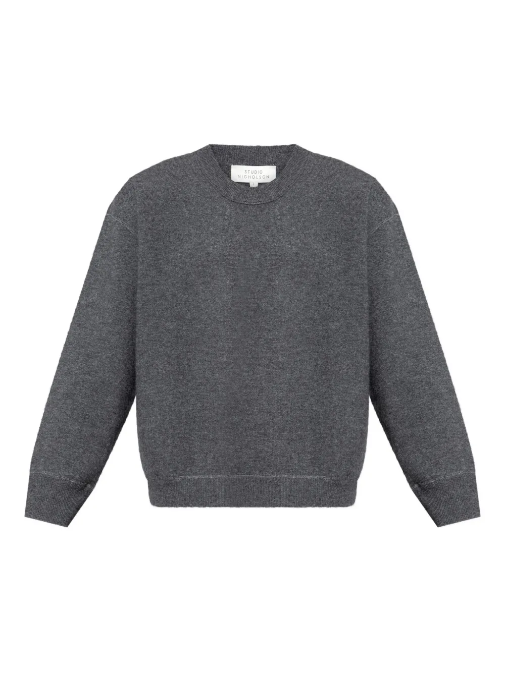 Studio Nicholson Round-neck Wool Sweater In Gray