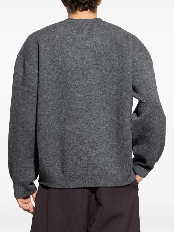 Studio Nicholson round-neck Wool Sweater | Grey | FARFETCH