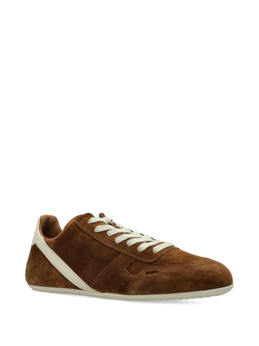 Rick Owens Minimal Sneak suede leather panel sneakers - Bruin