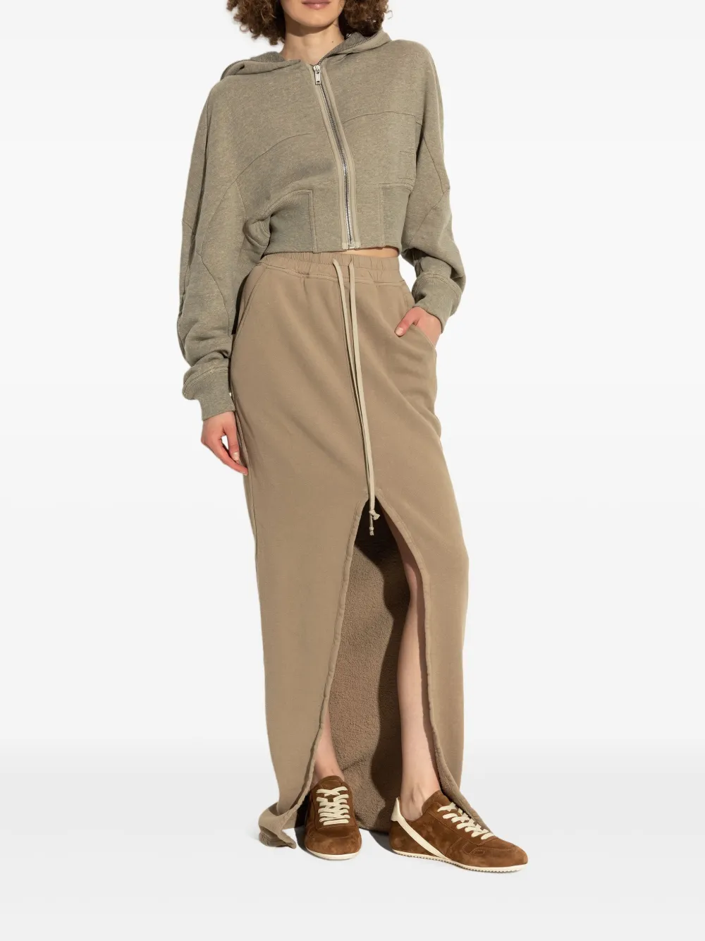 Rick Owens Minimal Sneak sneakers met suède vlak Bruin