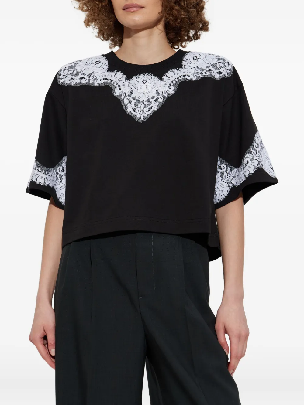 Dolce & Gabbana Blouse met kant Blauw