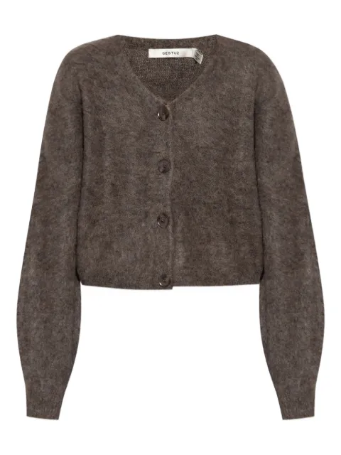 Gestuz button-front fluffy cardigan