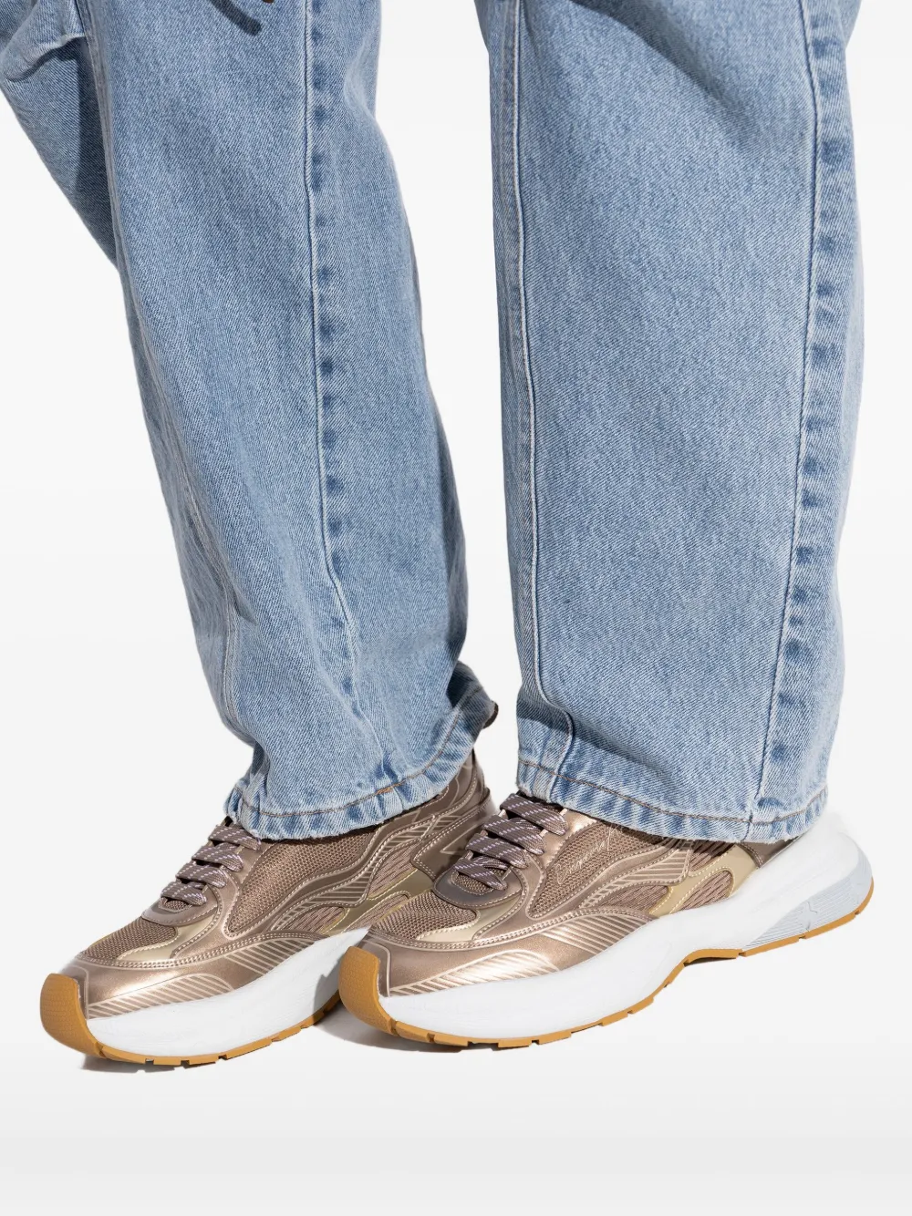 Emporio Armani Sneakers In Gold